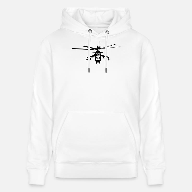 hélicoptère Mi-24 - Sweat à capuche bio CRUISER Stanley/Stella Unisexe - blanc