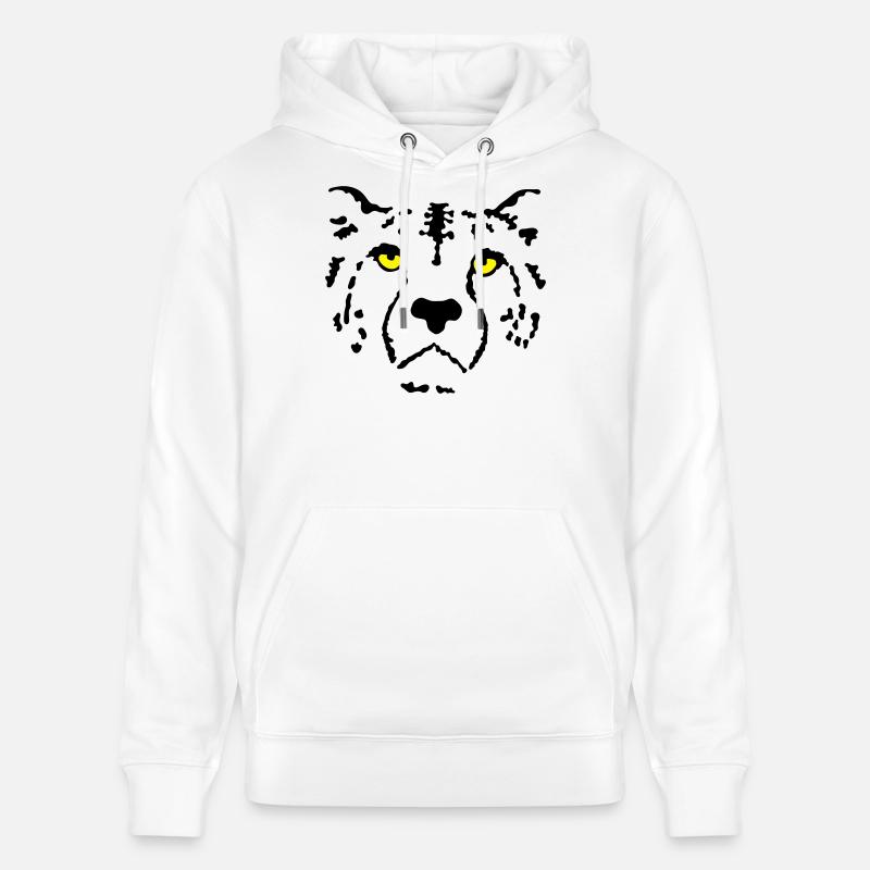 guépard - Sweat à capuche bio CRUISER Stanley/Stella Unisexe - blanc