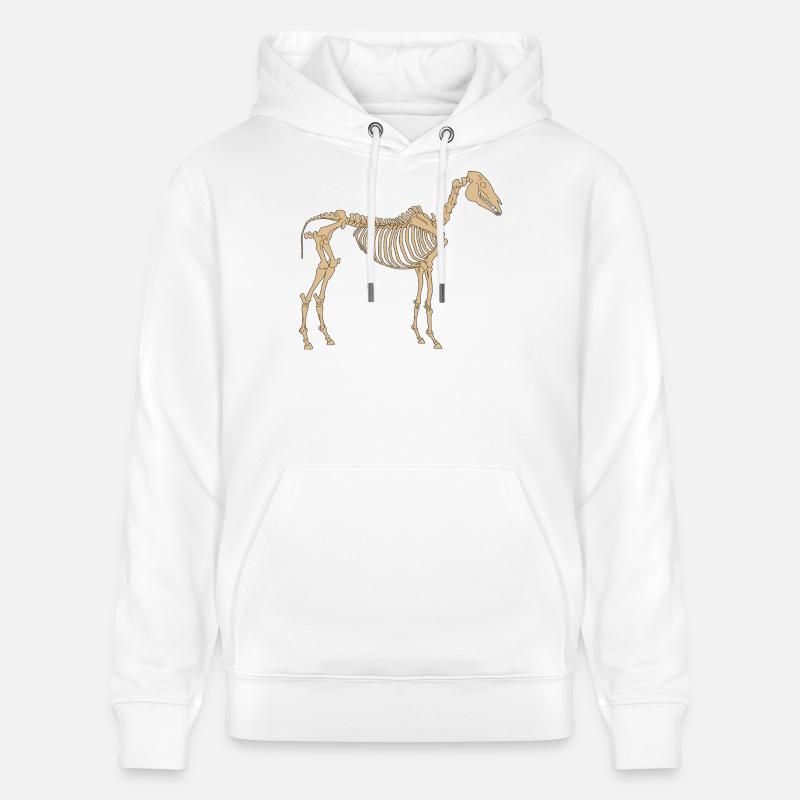 Paleolithic Skeleton Horse - Stanley/Stella CRUISER Unisex Organic Hoodie - white