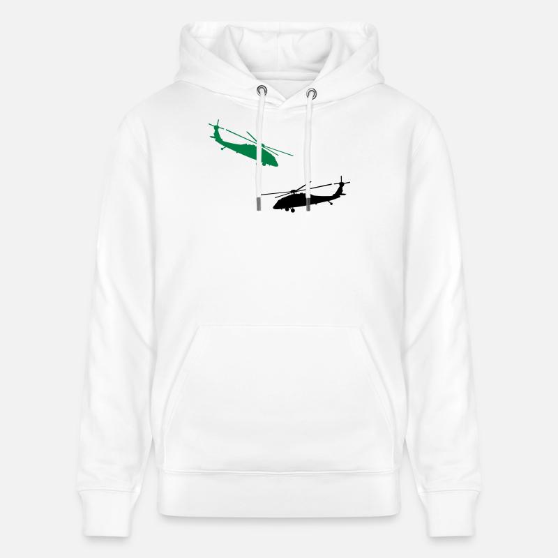 hélicoptère - Sweat à capuche bio CRUISER Stanley/Stella Unisexe - blanc