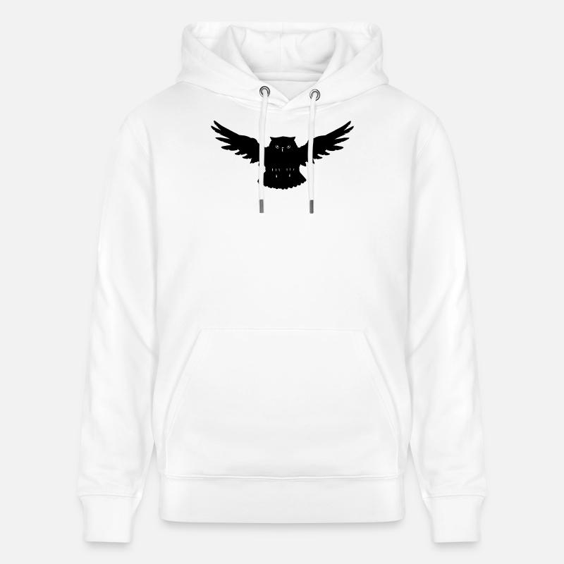 Eule im Angriff - Stanley/Stella Unisex Bio-Hoodie CRUISER - Weiß