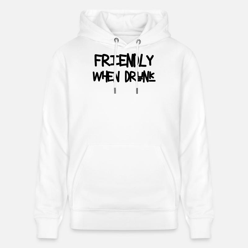 Friendly When Drunk - Sweat à capuche bio CRUISER Stanley/Stella Unisexe - blanc