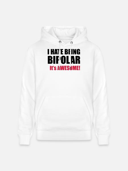 Bipolar - Stanley/Stella CRUISER Unisex Organic Hoodie - white