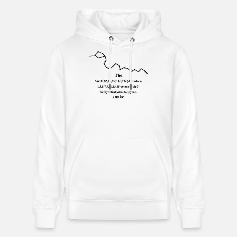 Serpent - Nerd Nomenclature IUPAC - Chimie - noir - Sweat à capuche bio CRUISER Stanley/Stella Unisexe - blanc