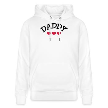 Daddy - Stanley/Stella Unisex Bio-Hoodie CRUISER  - Weiß - Vorne - Alina (178cm) & Michal (187cm)