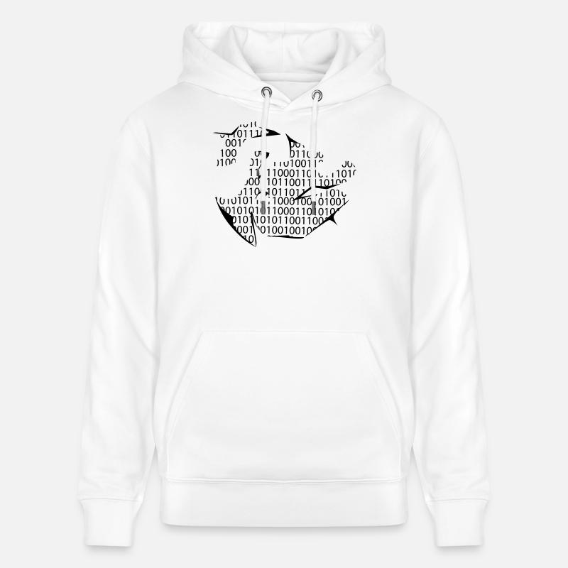 binary code - Stanley/Stella CRUISER Unisex Organic Hoodie - white