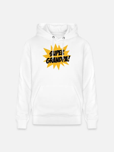 Super Grandpa ! - Stanley/Stella CRUISER Unisex Organic Hoodie - white