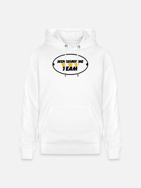 Windsurfing / Windsurfen / Planche à voile - Stanley/Stella CRUISER Unisex Organic Hoodie - white