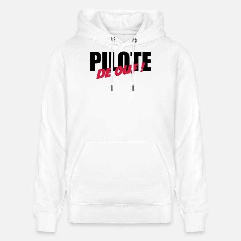 Pilote de ouf ! - Sweat à capuche bio CRUISER Stanley/Stella Unisexe - blanc