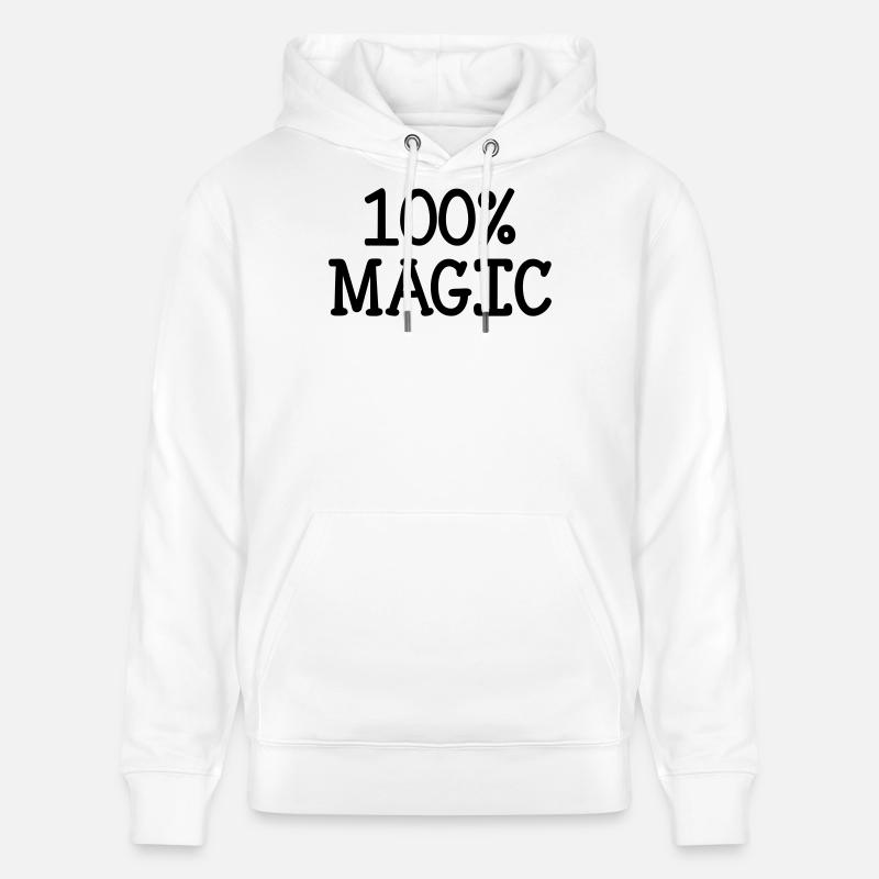 100% Magic - Sweat à capuche bio CRUISER Stanley/Stella Unisexe - blanc
