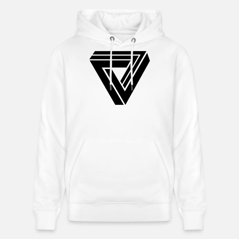 triangle 3d - Sweat à capuche bio CRUISER Stanley/Stella Unisexe - blanc