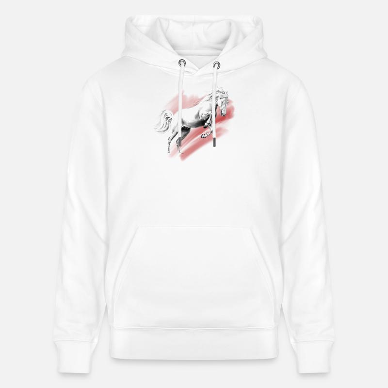 cheval - Sweat à capuche bio CRUISER Stanley/Stella Unisexe - blanc
