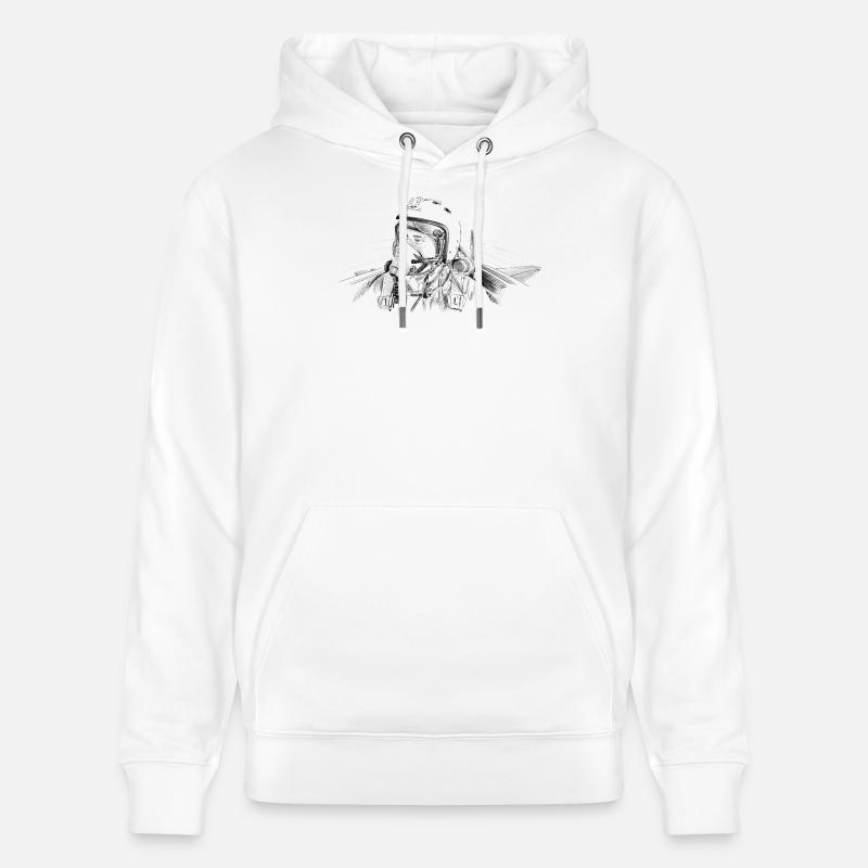 Fighter pilot ru - Sweat à capuche bio CRUISER Stanley/Stella Unisexe - blanc