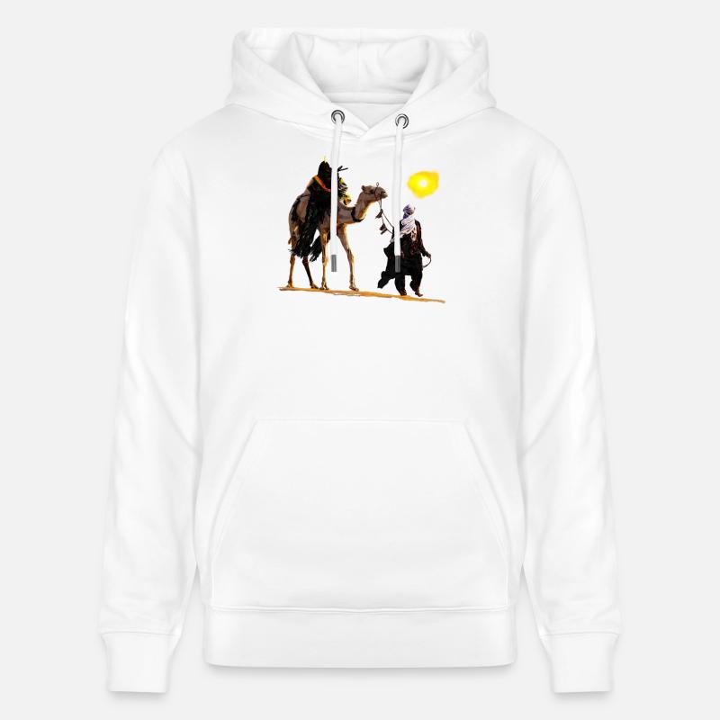 Beduine mit Kamel - Stanley/Stella Unisex Bio-Hoodie CRUISER  - Weiß