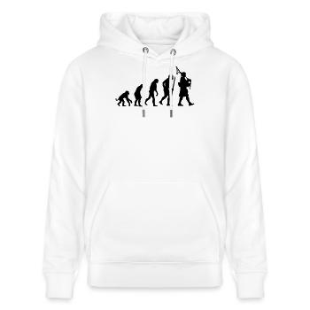 Evolution Pipebag - Stanley/Stella CRUISER Unisex Organic Hoodie - white - Front - Alina (178cm) & Michal (187cm)