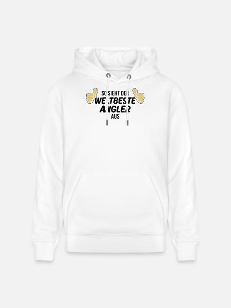 der weltbeste angler - Stanley/Stella Unisex Bio-Hoodie CRUISER - Weiß