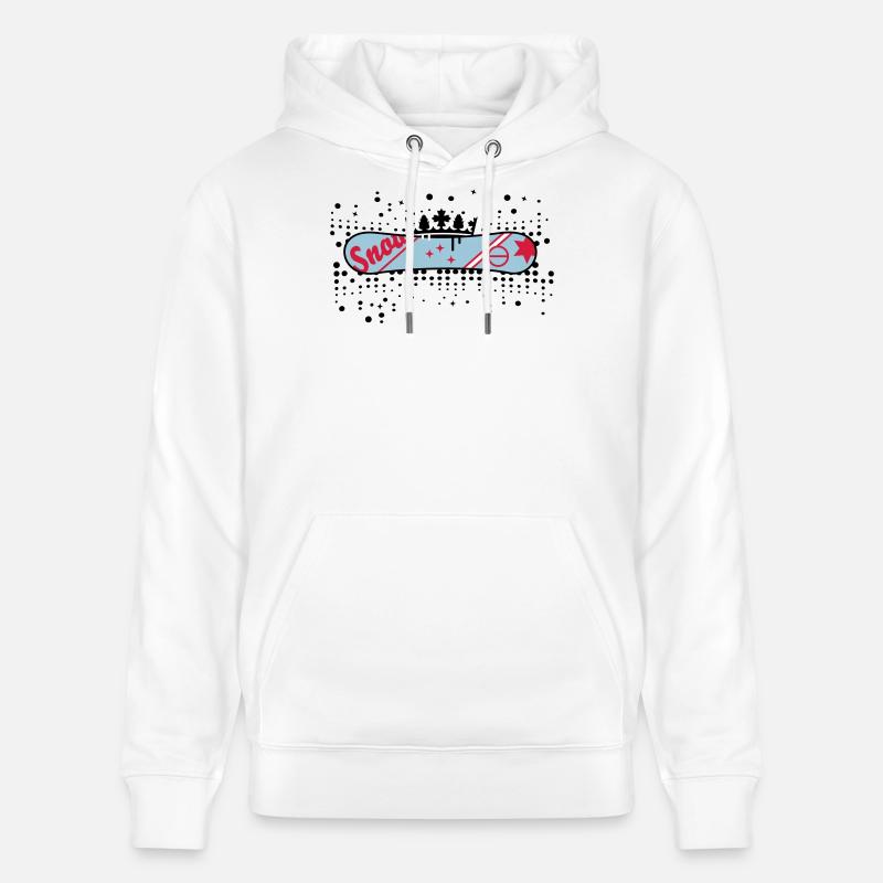 Snowboard avec Couronne Snowboard King - Sweat à capuche bio CRUISER Stanley/Stella Unisexe - blanc