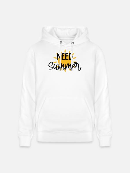 été / vacances / plage / soleil / mer - Sweat à capuche bio CRUISER Stanley/Stella Unisexe - blanc