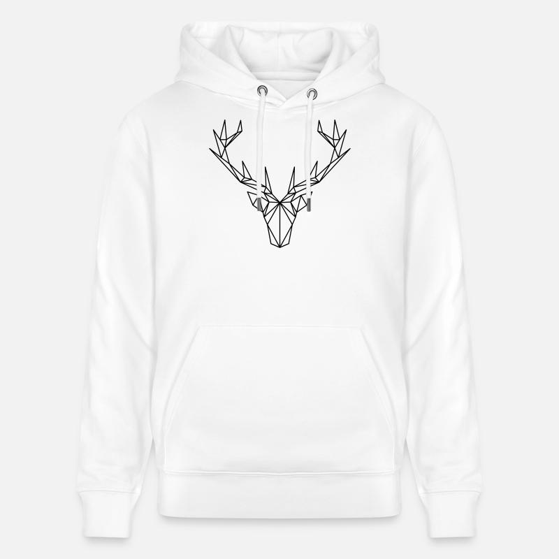 Bois de cerf bois de cerf couleur personnalisable - Sweat à capuche bio CRUISER Stanley/Stella Unisexe - blanc