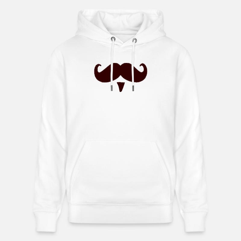 Cadeau de moustache moustache moustache - Sweat à capuche bio CRUISER Stanley/Stella Unisexe - blanc