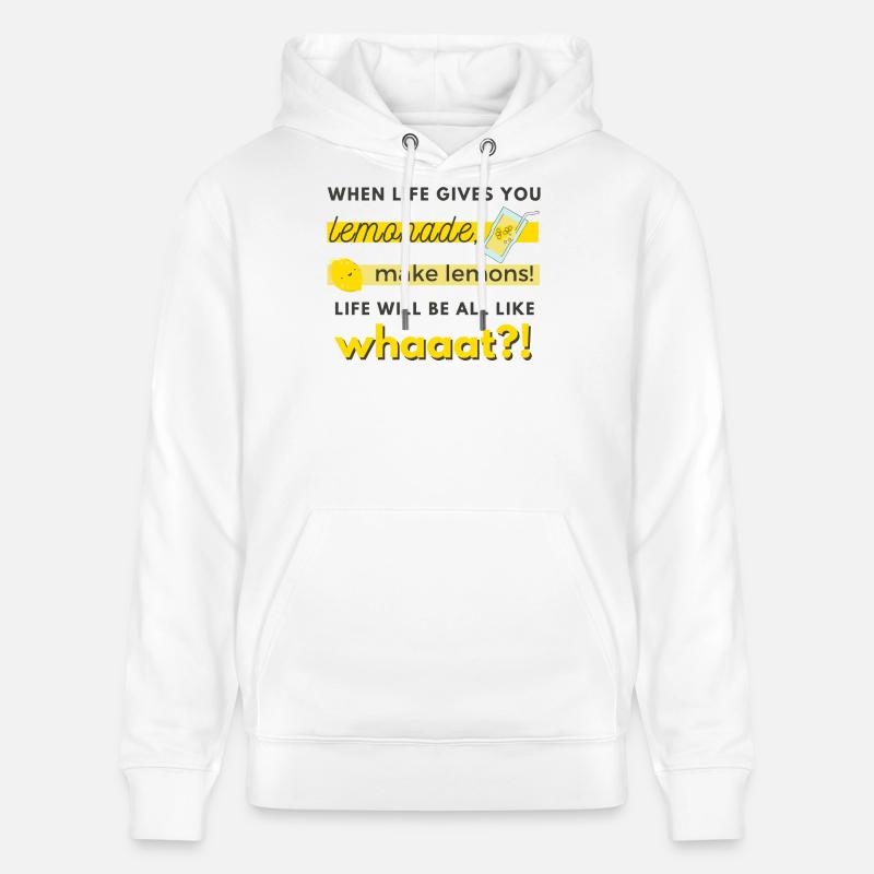 faites des citrons! - Sweat à capuche bio CRUISER Stanley/Stella Unisexe - blanc
