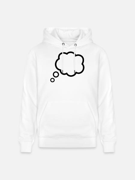 Thinking Bubble Comic Pensée Bulle Bulle Pensées - Sweat à capuche bio CRUISER Stanley/Stella Unisexe - blanc
