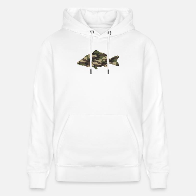 Carpes Camouflage sweat à capuche - Sweat à capuche bio CRUISER Stanley/Stella Unisexe - blanc