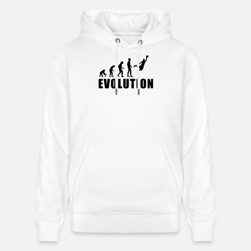 Basket-ball cadeau EVOLUTION BASKET - Sweat à capuche bio CRUISER Stanley/Stella Unisexe - blanc