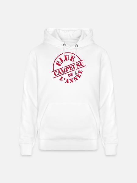 Elue Campeuse de l'année - Sweat à capuche bio CRUISER Stanley/Stella Unisexe - blanc