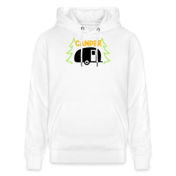 Camper - Urlaubsreif - Stanley/Stella Unisex Bio-Hoodie CRUISER  - Weiß - Vorne - Alina (178cm) & Michal (187cm)