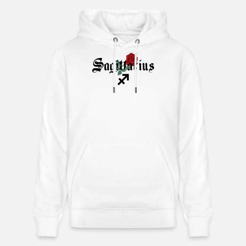 Zodiaque de la Rose du Sagittaire - Sweat à capuche bio CRUISER Stanley/Stella Unisexe - blanc