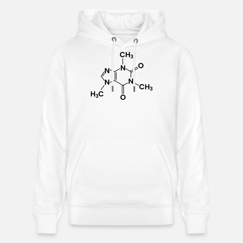 Kaffee Chemische Struktur Koffein - Stanley/Stella Unisex Bio-Hoodie CRUISER  - Weiß