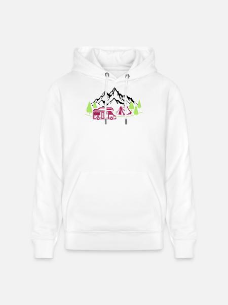 Holidays in the mountains - Stanley/Stella CRUISER Unisex Organic Hoodie - white