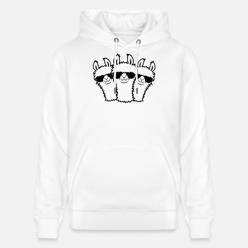 Équipe 3 lama - Sweat à capuche bio CRUISER Stanley/Stella Unisexe - blanc