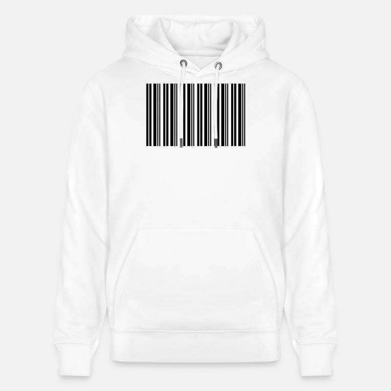 Barcode Strichcode Nerd IT Technik Design - Stanley/Stella Unisex Bio-Hoodie CRUISER  - Weiß