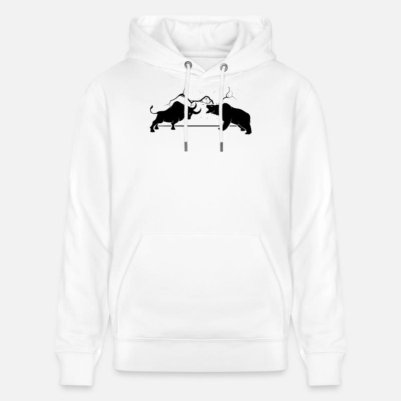 Bulle VS Bär - Stanley/Stella Unisex Bio-Hoodie CRUISER  - Weiß