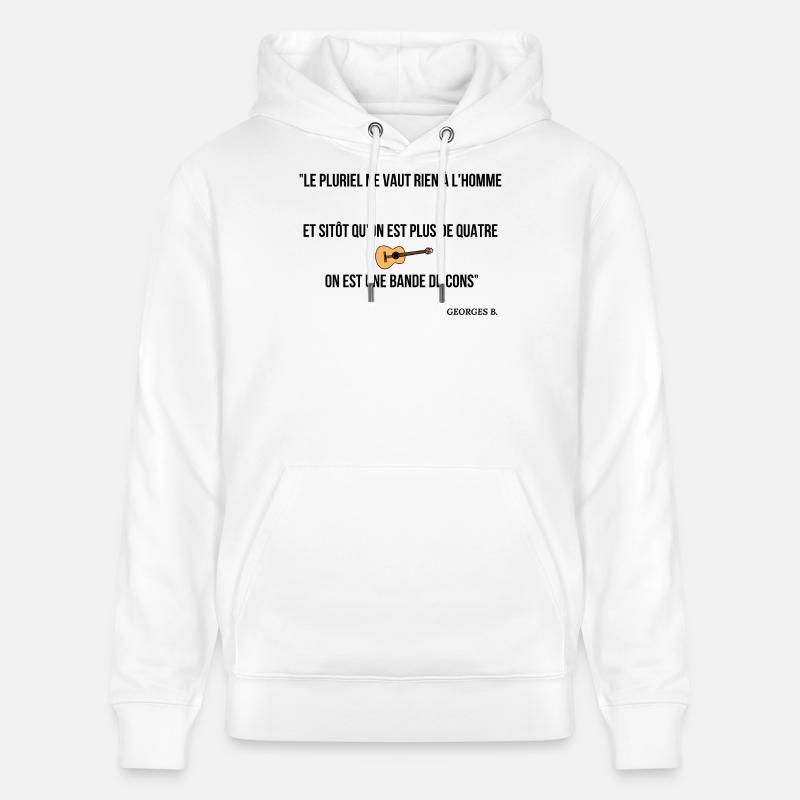 Sitôt qu'on est plus de 4... - Sweat à capuche bio CRUISER Stanley/Stella Unisexe - blanc