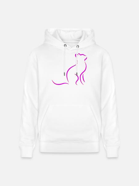 Katze - Stanley/Stella Unisex Bio-Hoodie CRUISER - Weiß