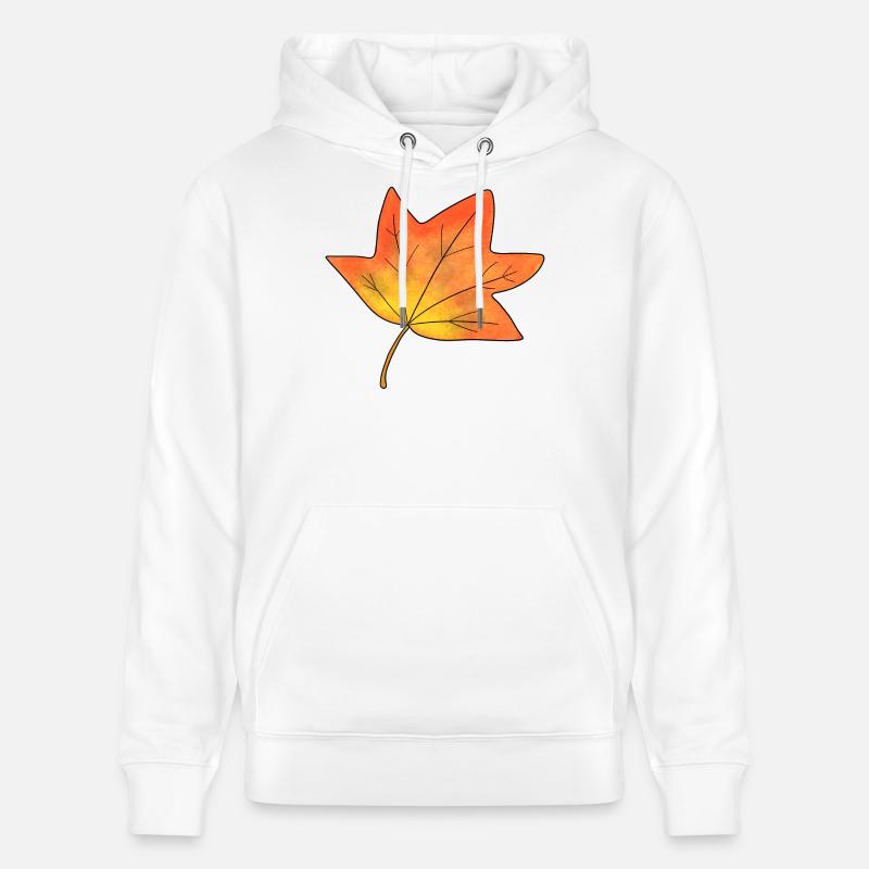 Feuille d’automne feuille d’érable - Sweat à capuche bio CRUISER Stanley/Stella Unisexe - blanc