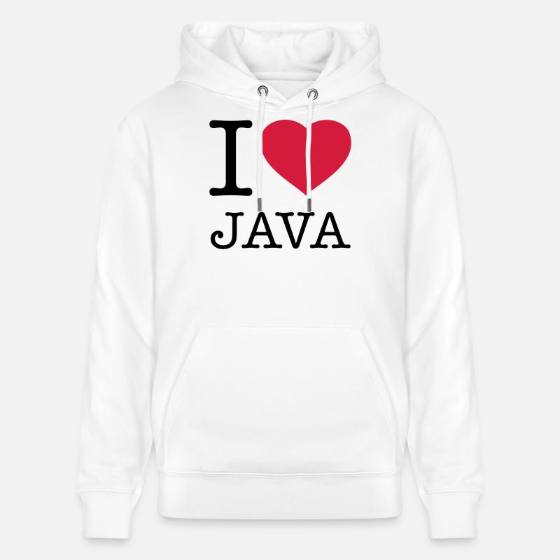 I LOVE JAVA - Stanley/Stella Unisex Bio-Hoodie CRUISER  - Weiß