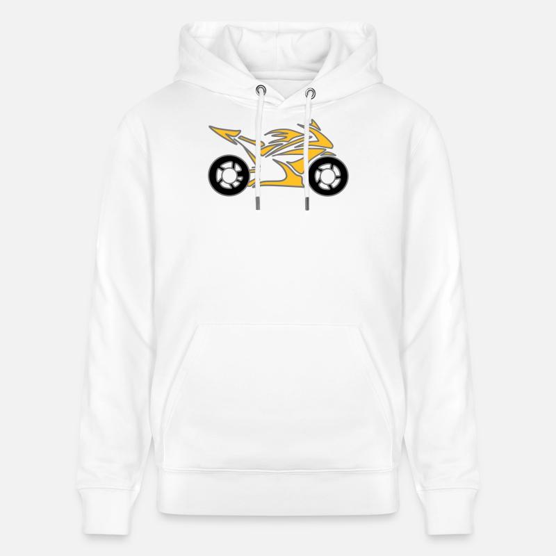 Moto Vélo Chopper Mobylette Roll - Sweat à capuche bio CRUISER Stanley/Stella Unisexe - blanc