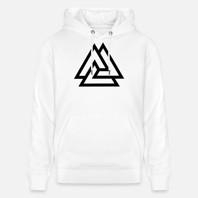 Nœud valknut tombé au combat - Sweat à capuche bio CRUISER Stanley/Stella Unisexe - blanc