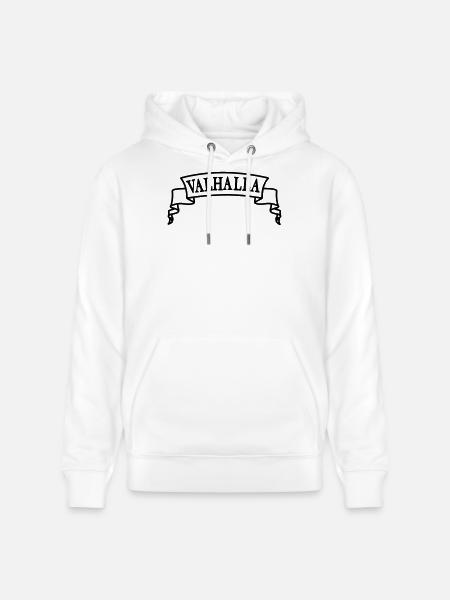 Valhalla in the banner - Stanley/Stella CRUISER Unisex Organic Hoodie - white