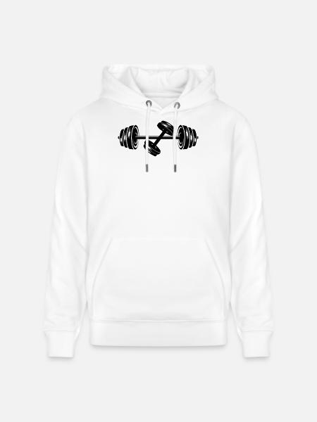 Gewichte Hantelscheiben Hantel 2 - Stanley/Stella Unisex Bio-Hoodie CRUISER  - Weiß