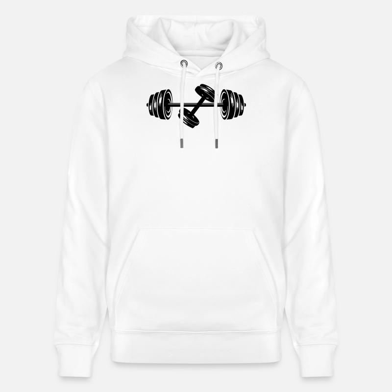 Gewichte Hantelscheiben Hantel 2 - Stanley/Stella Unisex Bio-Hoodie CRUISER  - Weiß