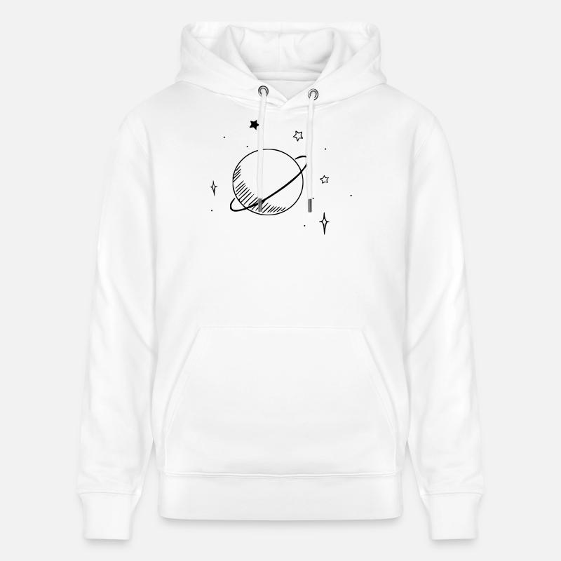 Astronomie - Planète et étoiles - Sweat à capuche bio CRUISER Stanley/Stella Unisexe - blanc