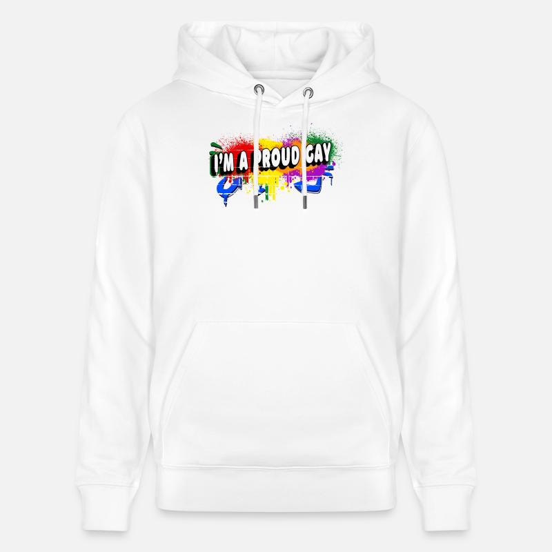 Ich bin ein stolzer Schwuler - Stanley/Stella Unisex Bio-Hoodie CRUISER  - Weiß