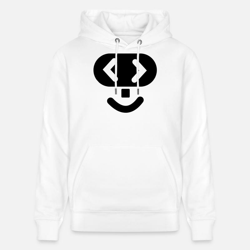 Logo du hacker 2 - Sweat à capuche bio CRUISER Stanley/Stella Unisexe - blanc