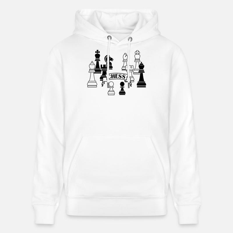 Pièces d’échecs - Sweat à capuche bio CRUISER Stanley/Stella Unisexe - blanc