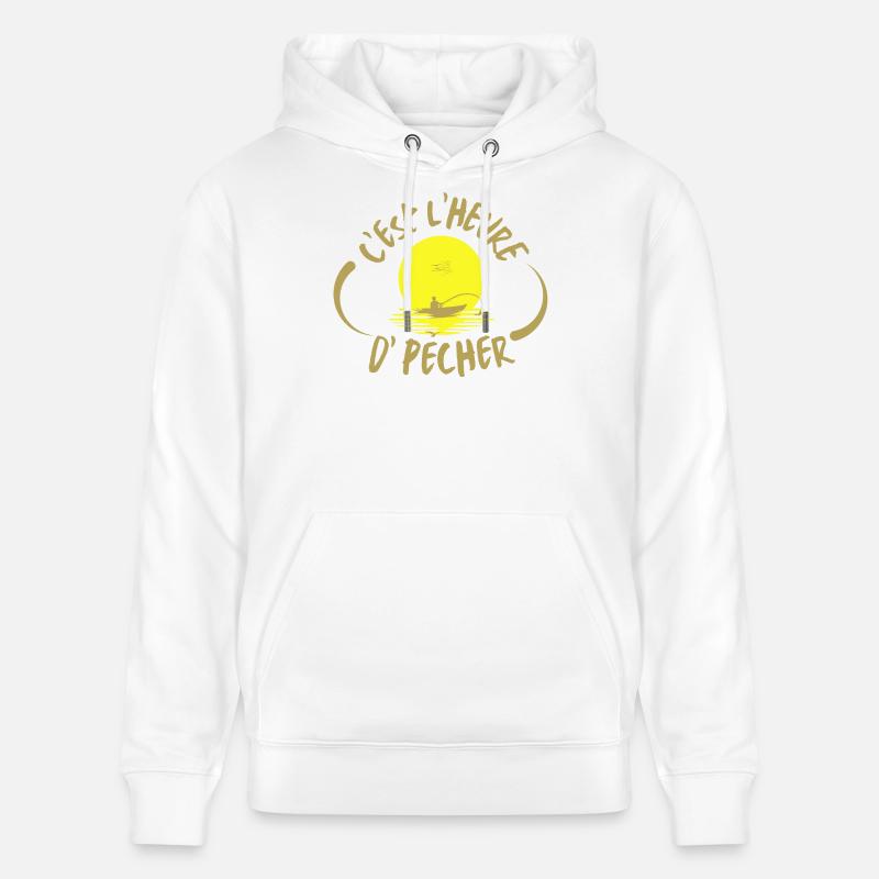C'est l'heure de pêcher - Sweat à capuche bio CRUISER Stanley/Stella Unisexe - blanc